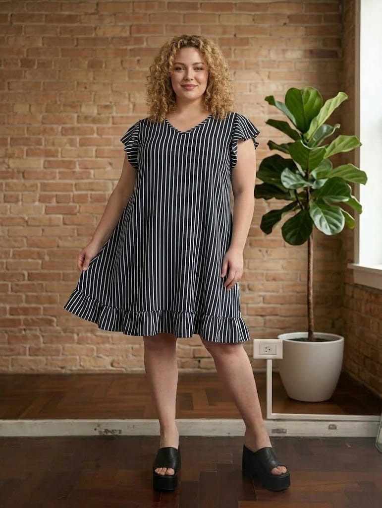 Vestido Corto de Lino - Imagen 1