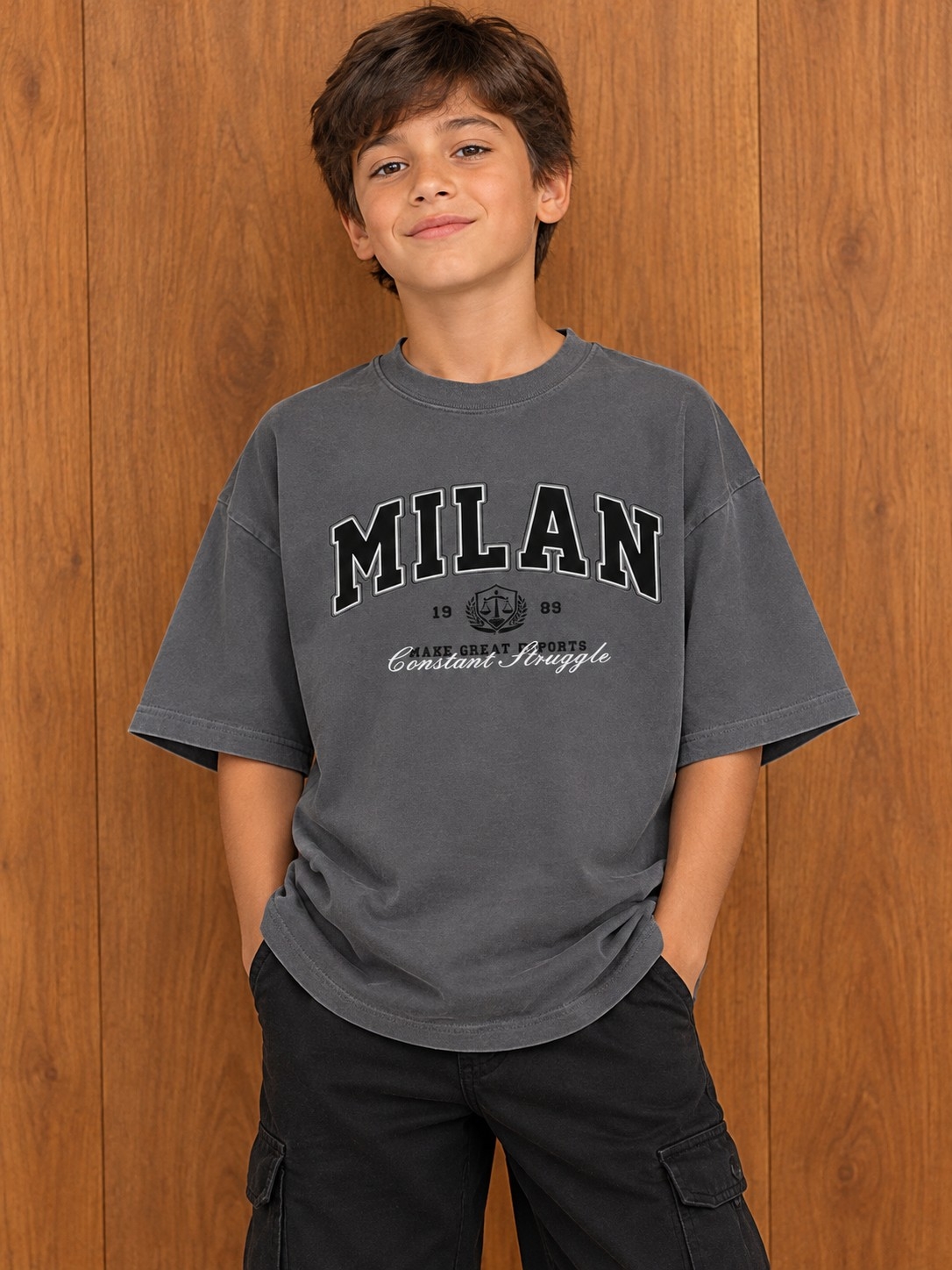 Remeras Oversize Niño Estampado - Imagen 3