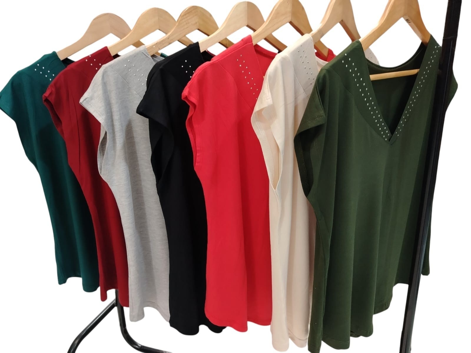 Remera Modal Viscosa Brillo V - Imagen 2