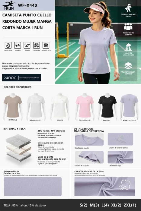 Remera  Deportiva Irun Wf- X440