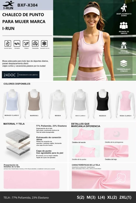 Musculosa Deportiva Top Irum Bxf-x304