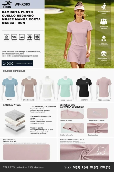 Remera Deportiva Mujer Irum Wf-x383
