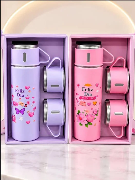 Termo + 3 Vasos, Ideal para el Día de la Madre