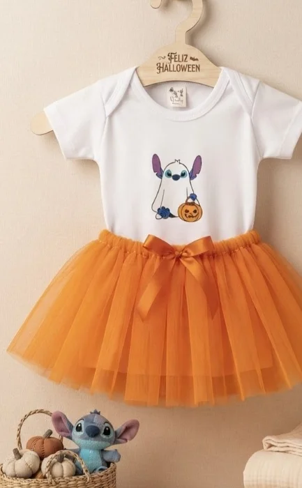 Conjunto Stitch Fantasma