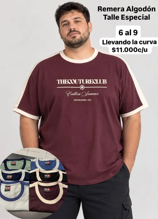 Remera Algodón Talle Especial