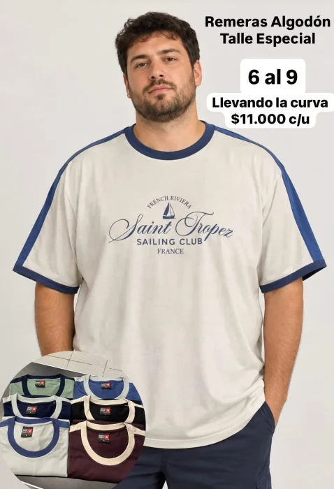 Remera Algodón Talle Especial