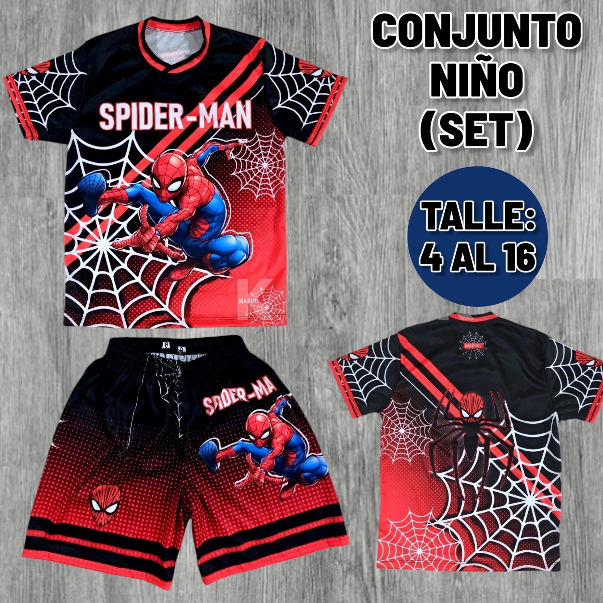 Conjunto Niño Spiderman (set) - Imagen 2
