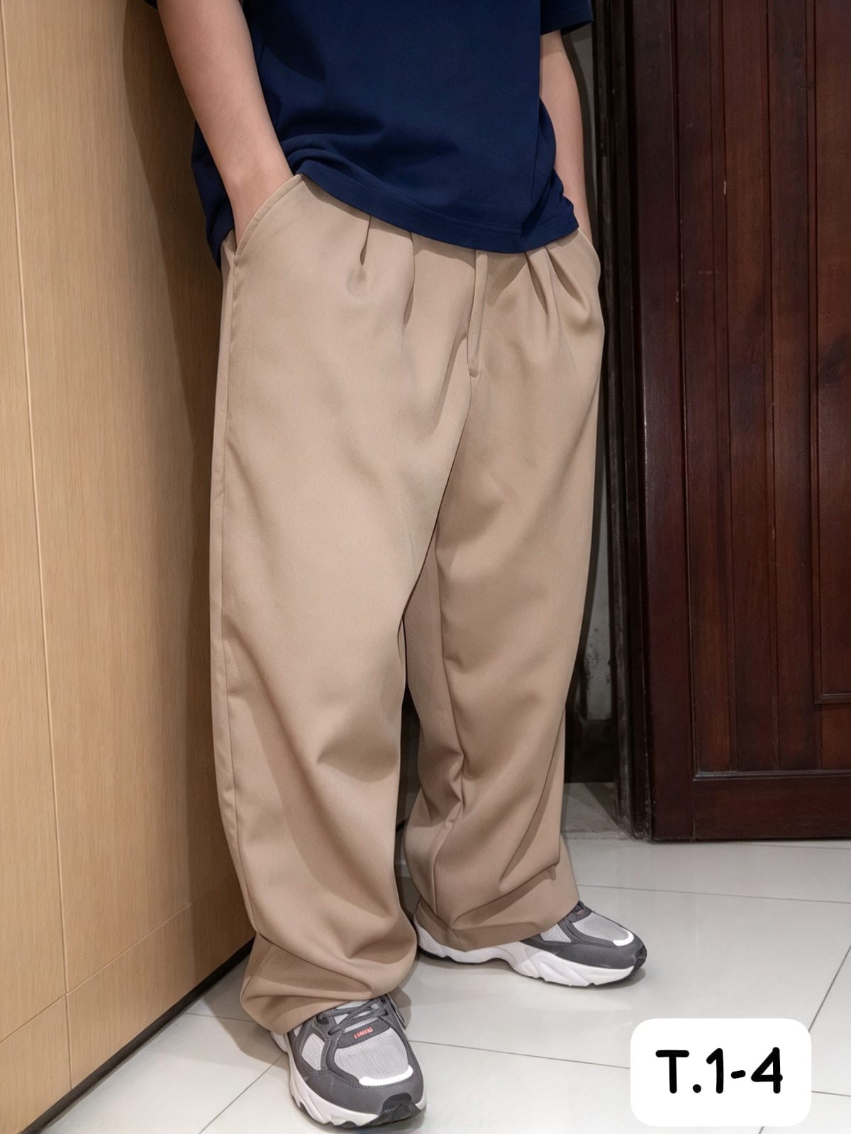 Sastrero Baggy Hombre Tiro Medio de Crep - Imagen 2