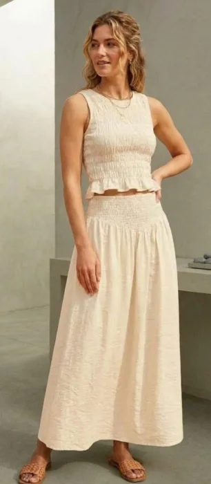 Conjunto  de  de Dos Piezas  Top + Pollera