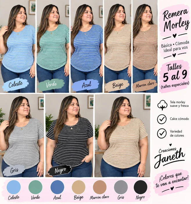 Remeras Morley Viscos Rayada