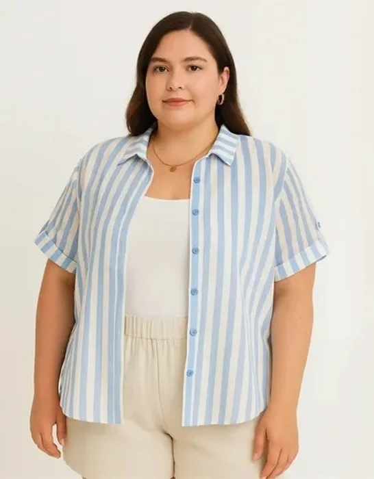 Camisa de Manga Corta Tela Fibrana
