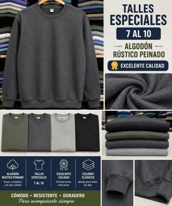 Buzo Rústico, Talle Especial