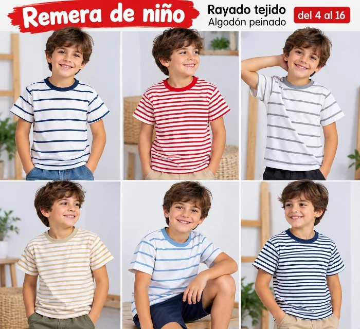 Remera  Rayado de Niño