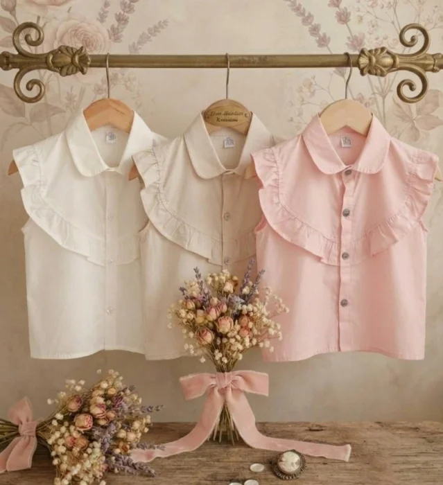 Camisa Nena 6a16 Mix Corta