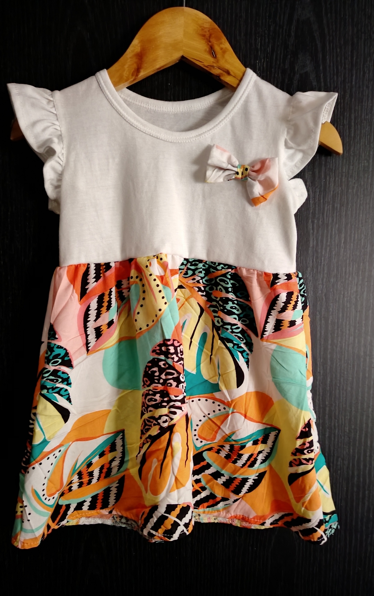 Vestido Combinados de Bebe y Niña con Volados - Imagen 2