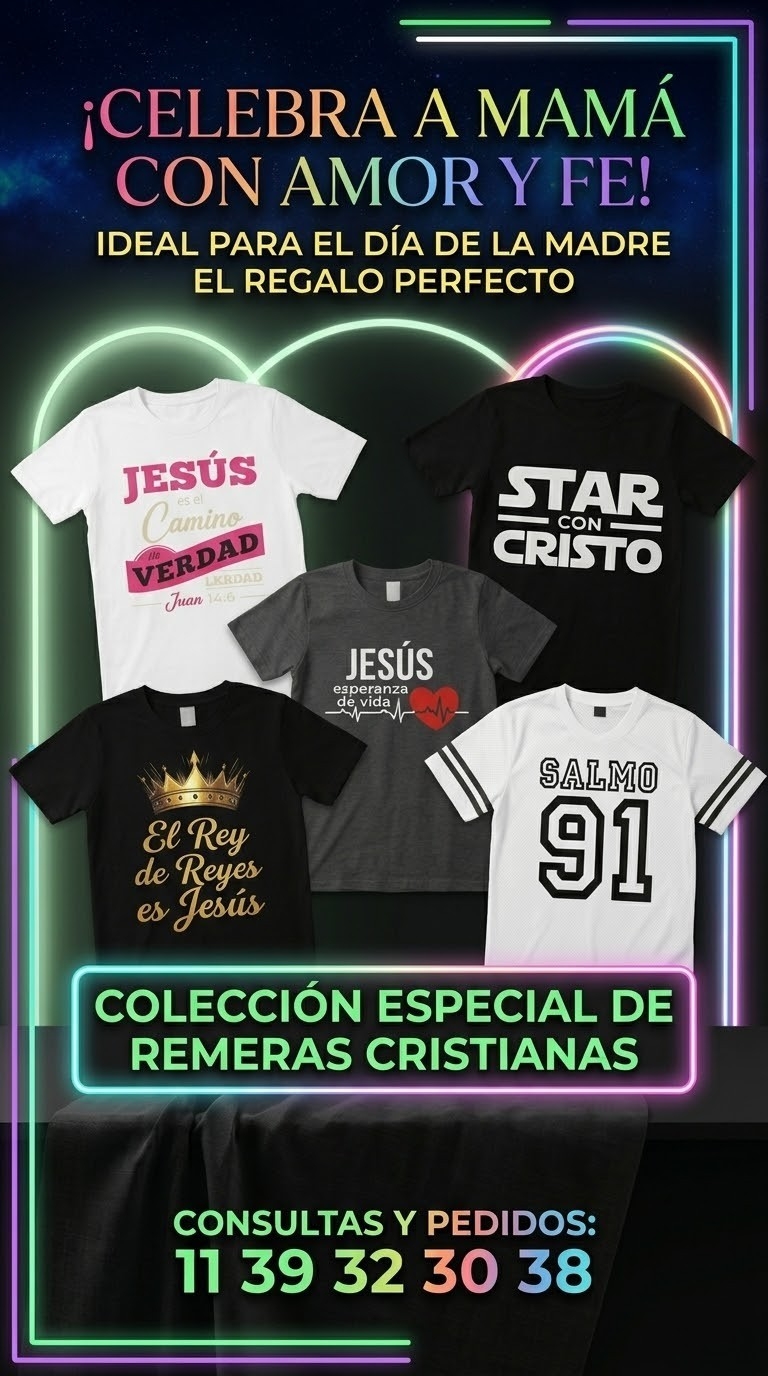 Regalo para el Día de la Madre Remeras con Frases Cristianas - Imagen 2