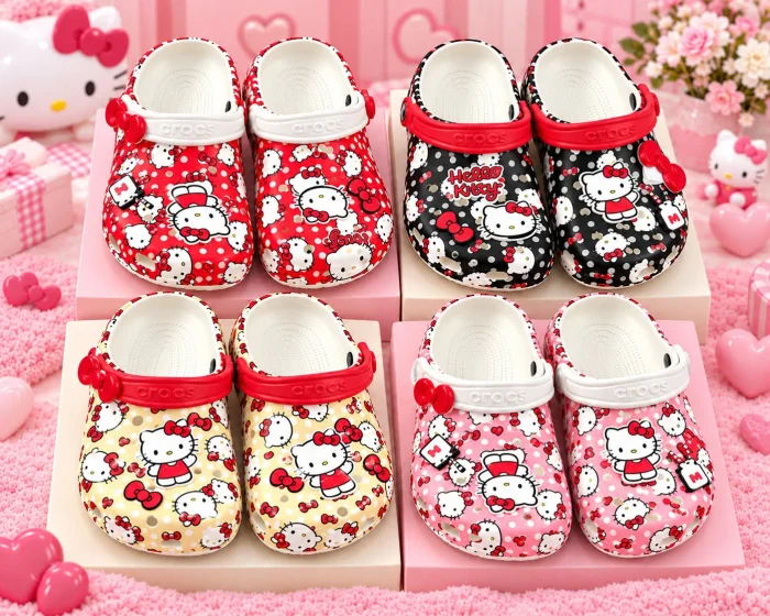 30/35 Orignl Crocs Eva 3d 8 Pines Hello Kitty