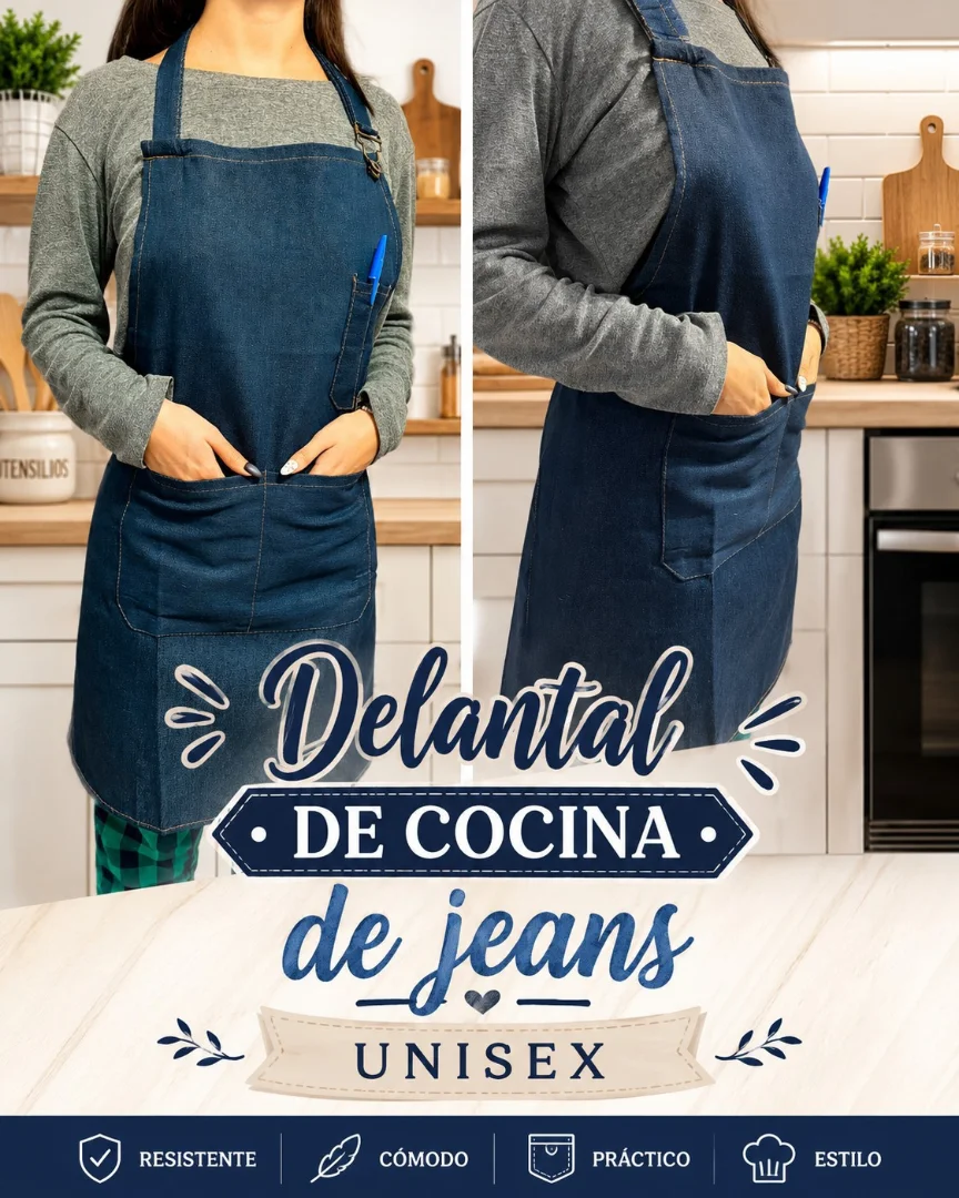 Delantal de Cocina en Jeans - Imagen 1
