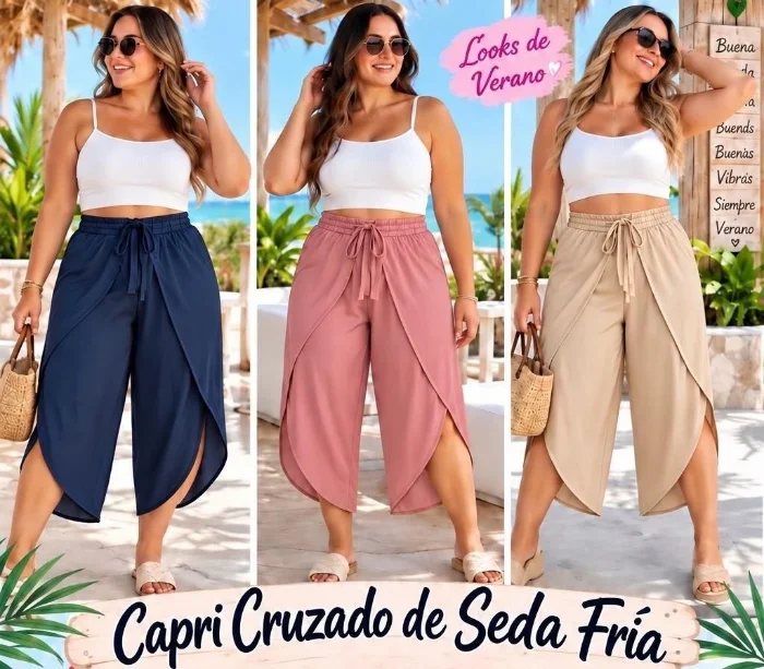 Capri Cruzado de Seda Fría Importado