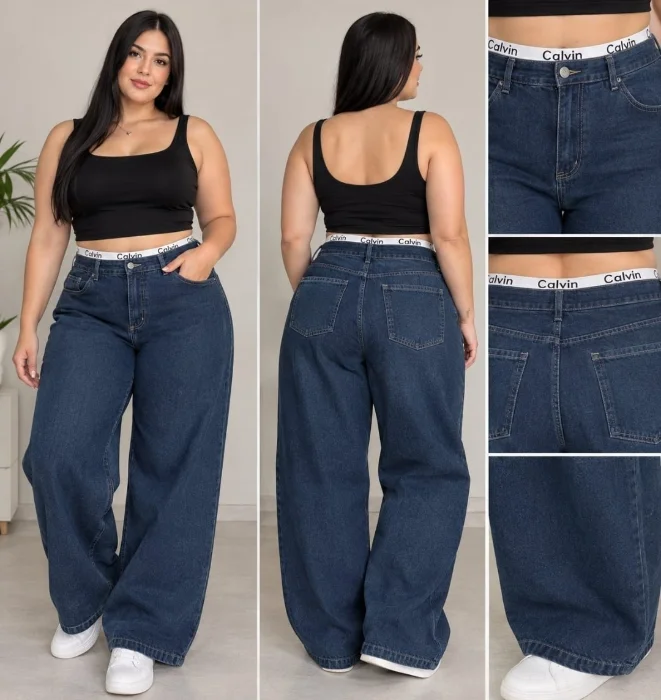 Baggy Doble Cintura Calvin Curvy
