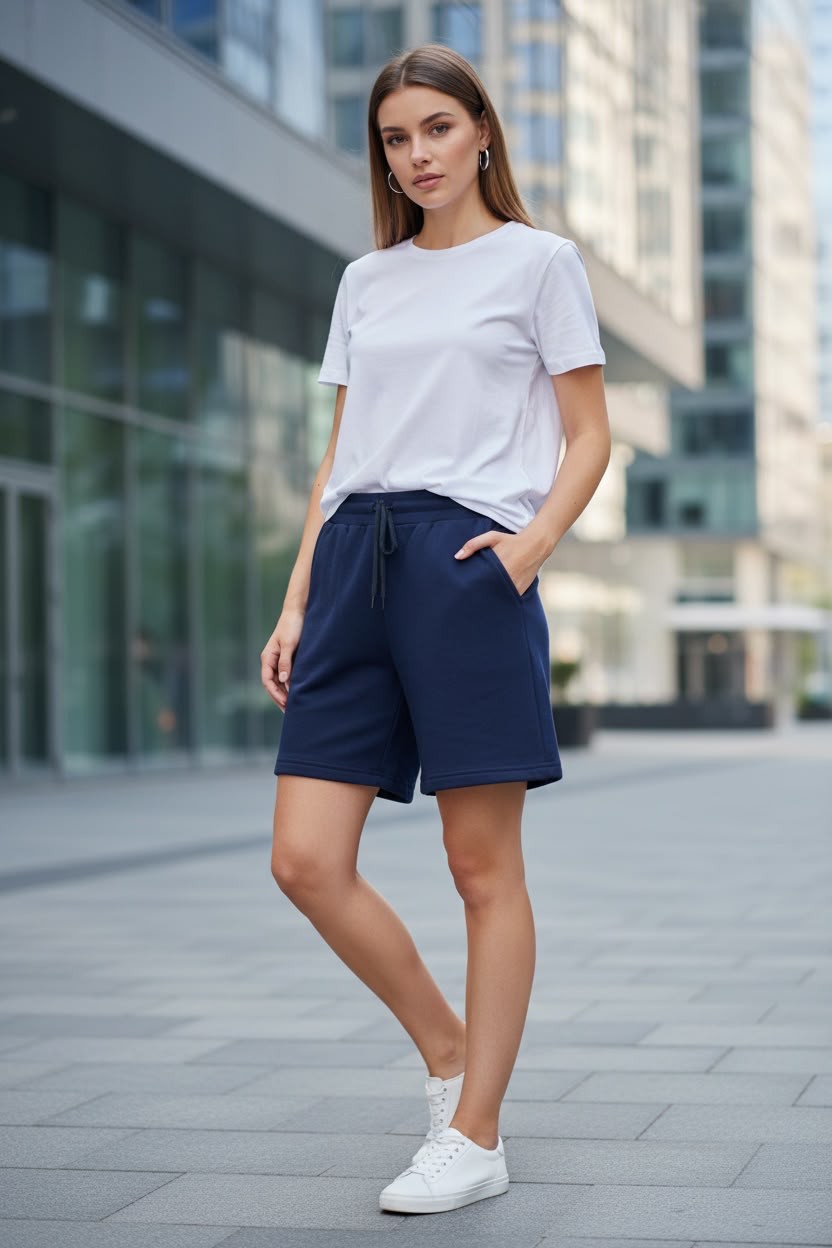 Bermuda Rústico Pesado Talle Especial Mujer Verano Dama Pantalón Jogging Calza Short - Imagen 1