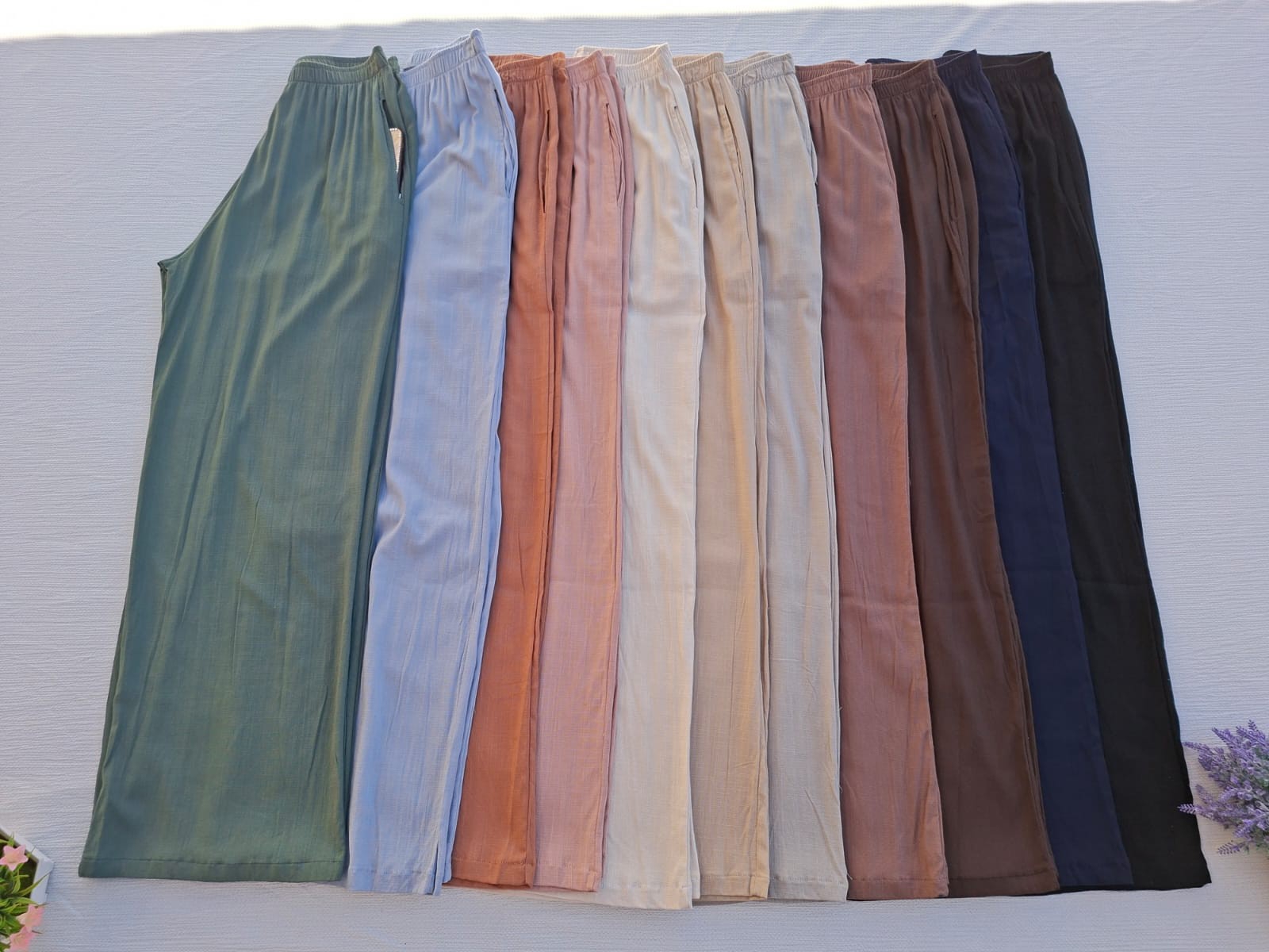 Palazzo Lino Spandex Talle Especial Mujer Verano Dama Pantalón Jogging Calza Bahiano - Imagen 2