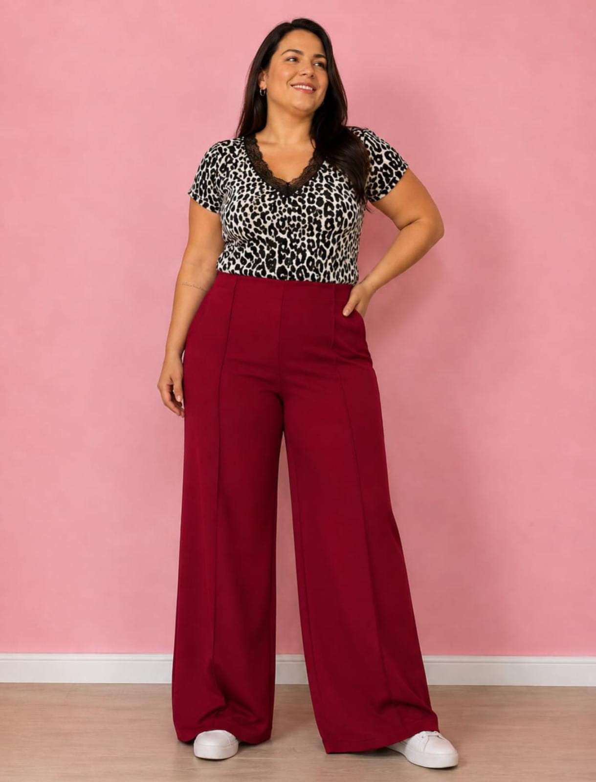 Palazzo Scuba Crep Talle Especial Mujer Verano Dama Pantalón Jogging Calza - Imagen 1