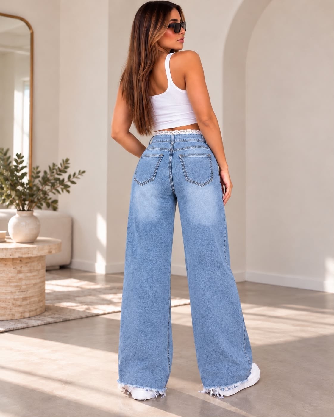 Jeans Wide Puntilla - Imagen 2
