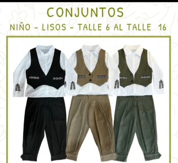 Conjunto de Niño Lisos Calidad