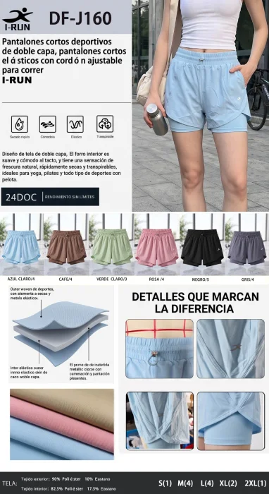 Shorts Calza I-run Mujer