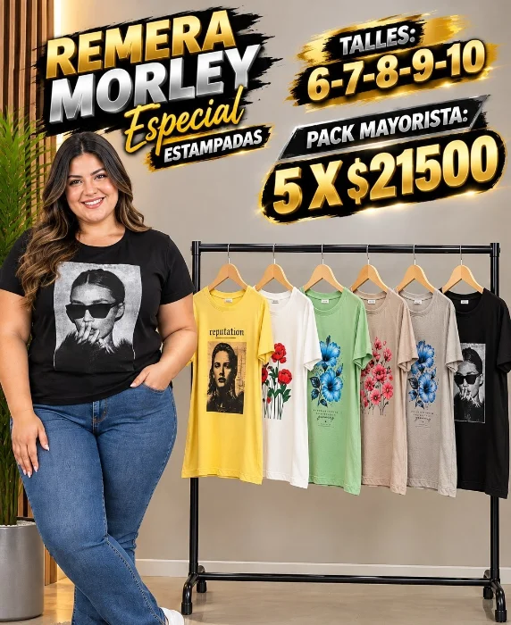 Remera Morley Estampada Talles Especiales