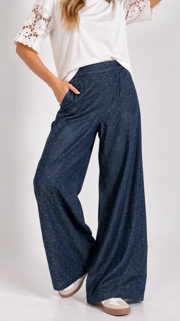 Pantalon Semil Jean Stras Importado - Imagen 3