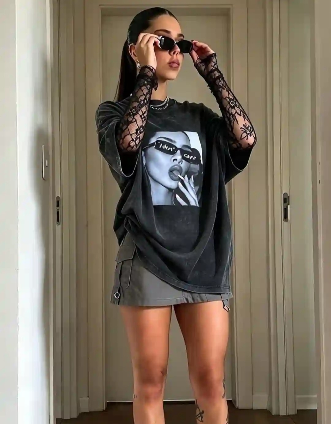 Remeron Jaspeado con Manga de Encaje - Imagen 4