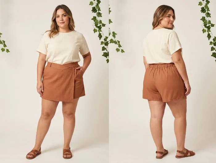 Short Pollera Sastrero Talle Especiales