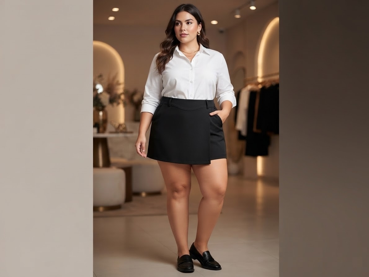 Short Pollera Sastrero Talle Especiales - Imagen 3