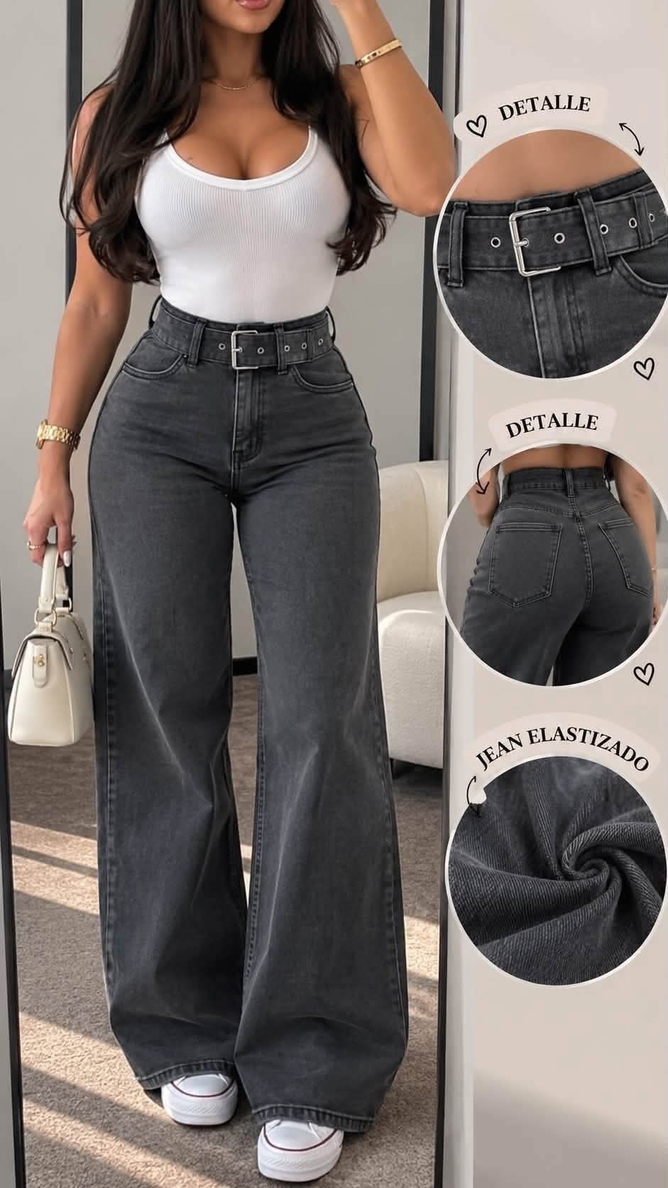 Jeans Cinto Importado (leer Descripción) - Imagen 1