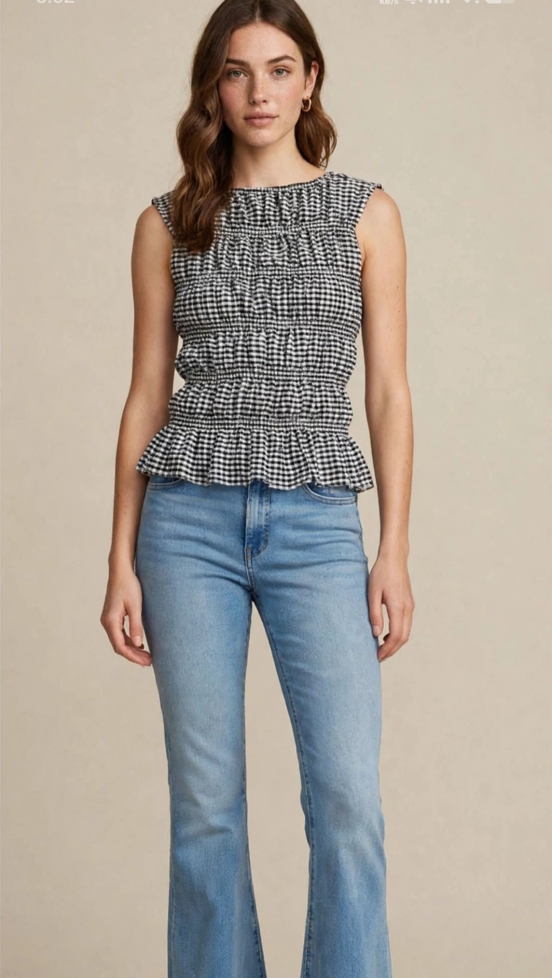 Blusa Thalia Frunce Cuadrille - Imagen 2