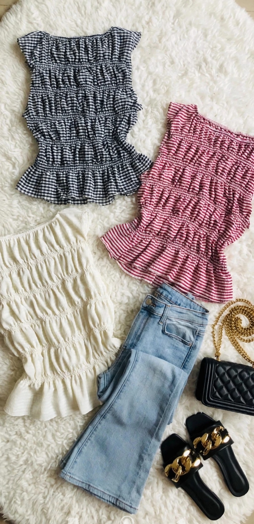 Blusa Thalia Frunce Cuadrille - Imagen 3