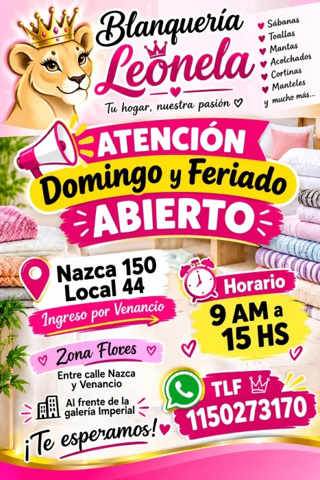 Abierto Mañana y Lunes Grandes Ofertas  Ingreso X Venancio y Nazca