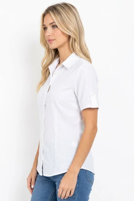 (us4808) Camisa Elastizada Manga Corta