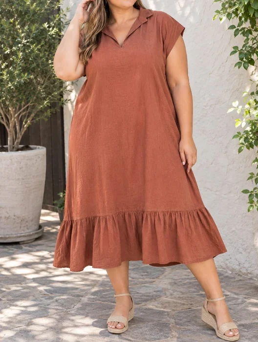 Vestido de Lino Talles Especiales