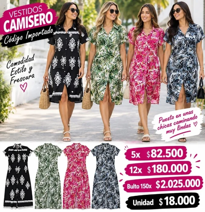 Vestido Camisero Importado
