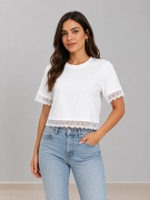 Pupera Algodón con Puntilla