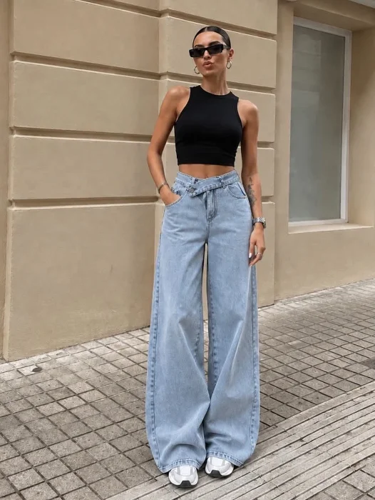 Wide Leg Cintura Cruzada