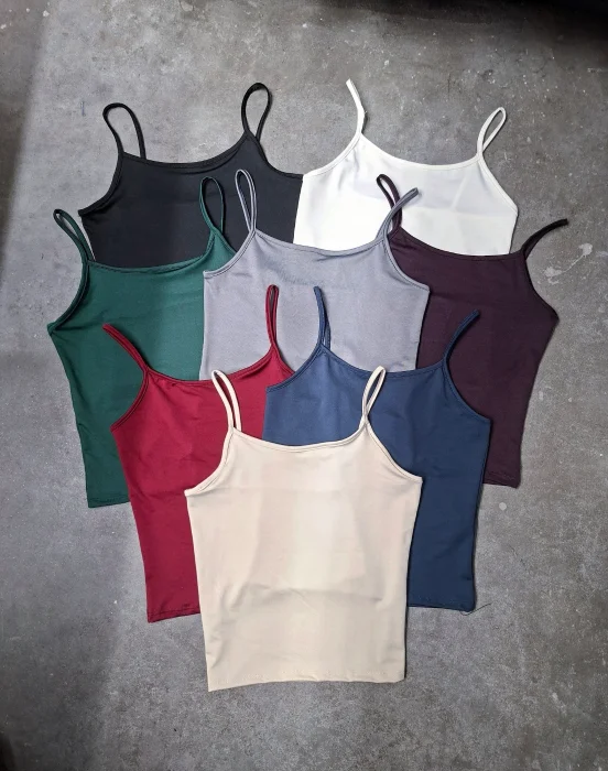 Musculosa Tiras Microfibra Bretel Lycra