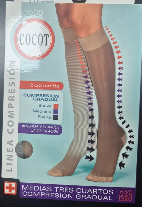 Medias de Compresión de Mujer Cocot Art 506 15-20 Mmhg 140 Deniers