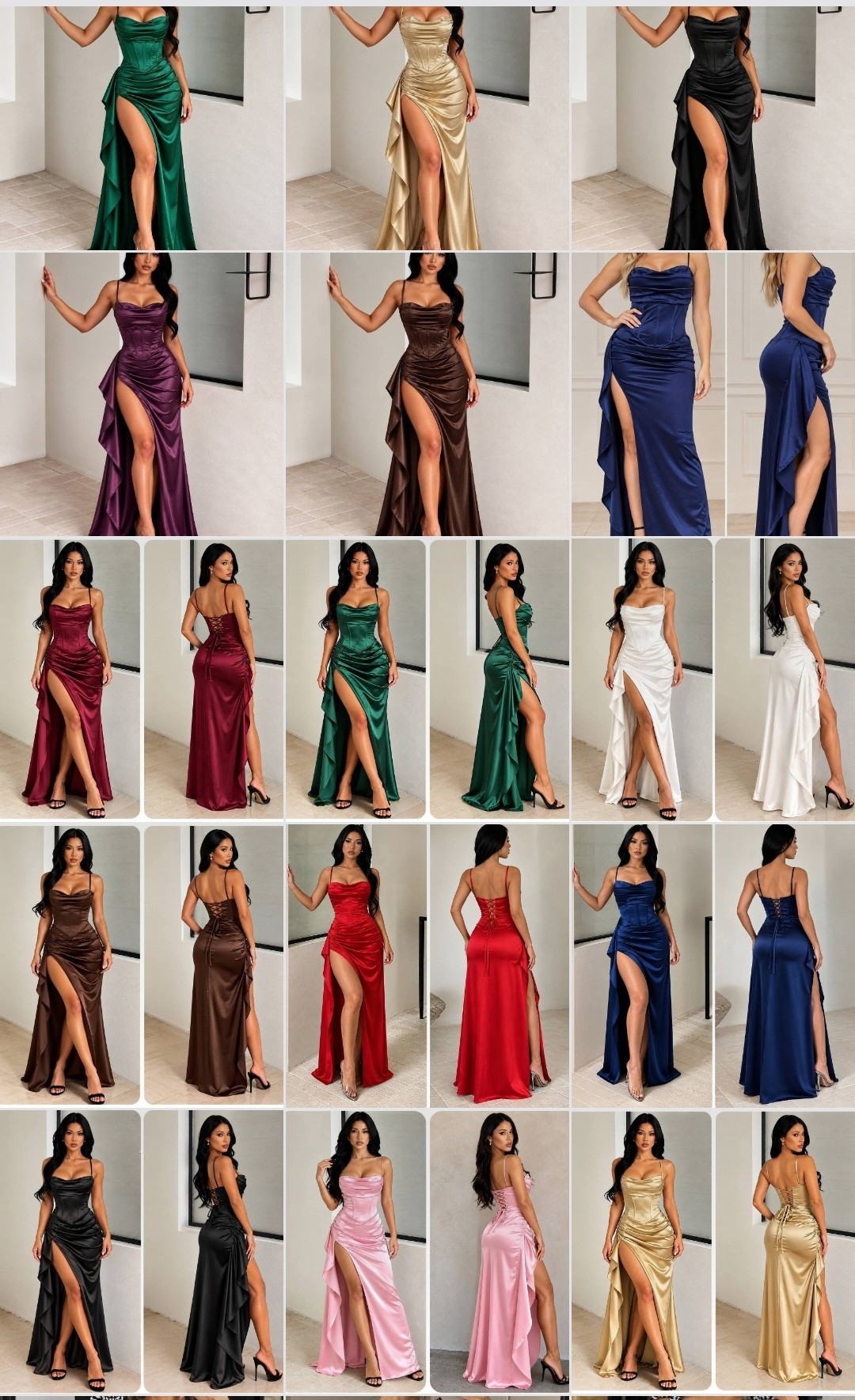 Vestido Importado Saten - Imagen 3