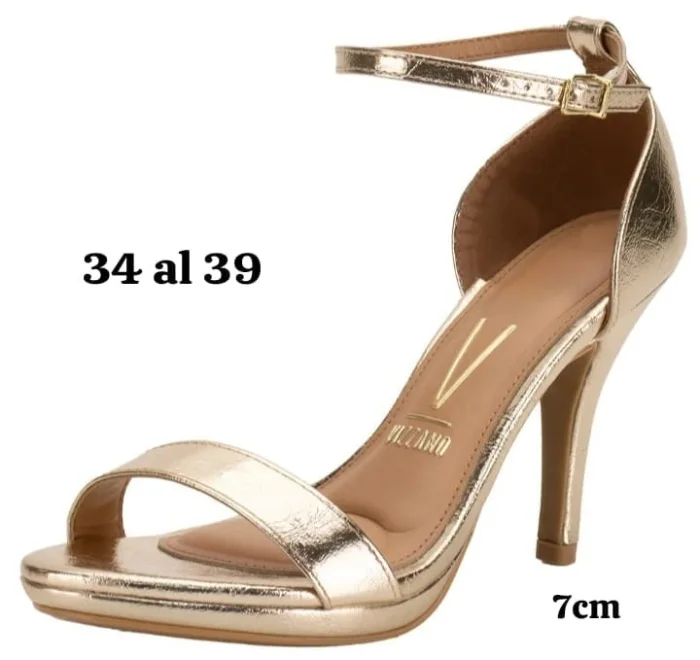 Sandalias Vizzano Doradas Taco Importado