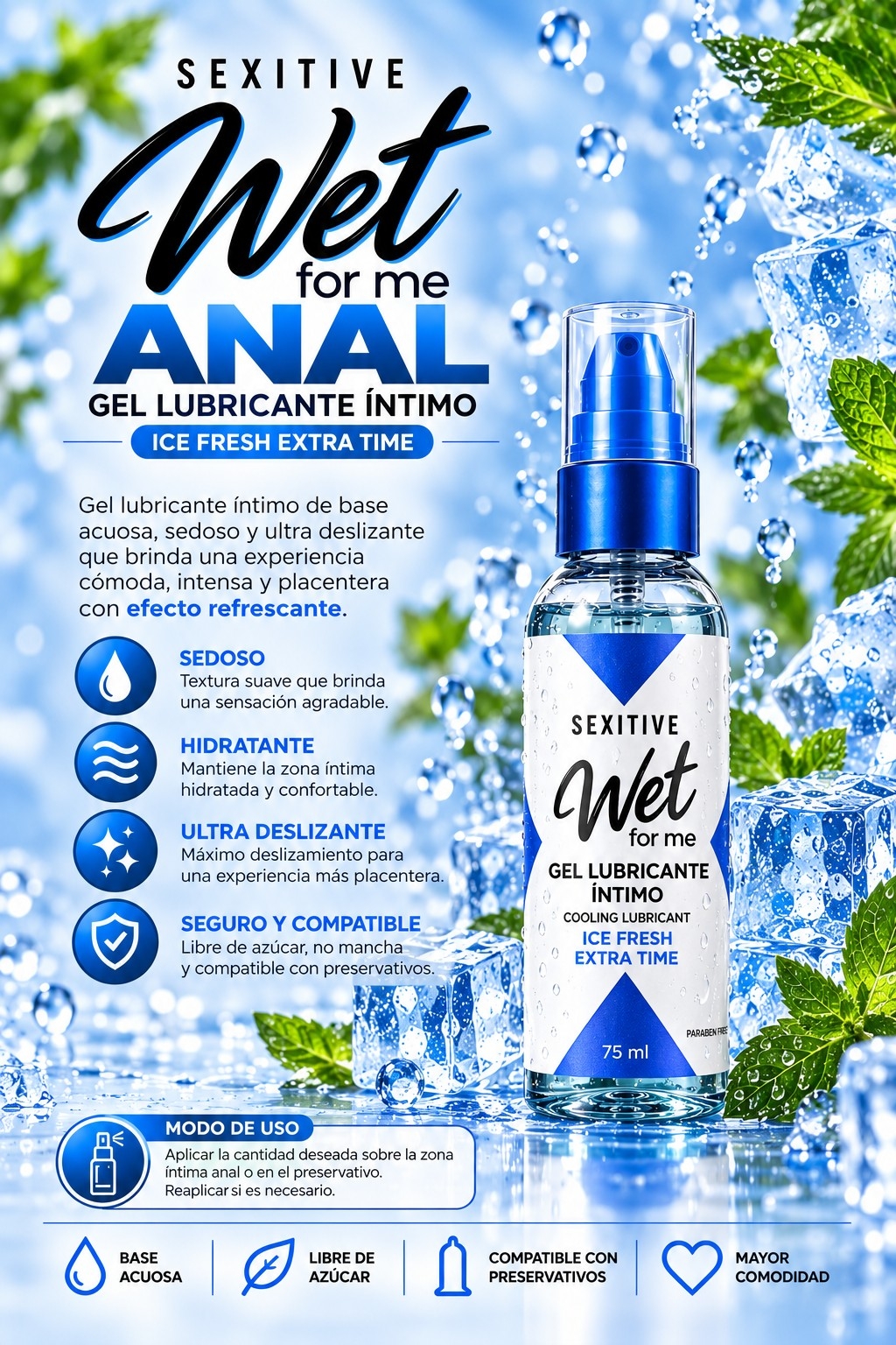Gel Lubricante Íntimo (wet For Me) - Imagen 4