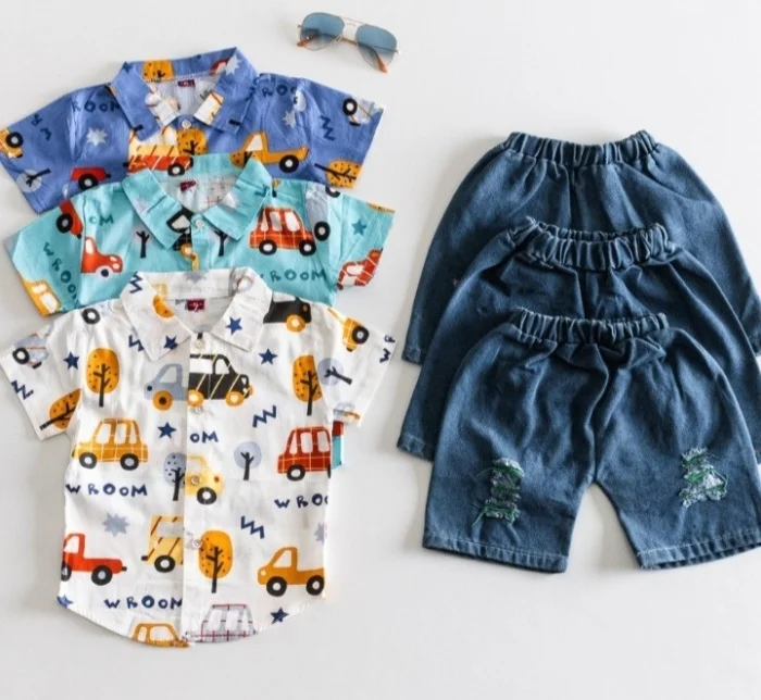 Conjunto Bebe Camisa +short 1a5 Importadas